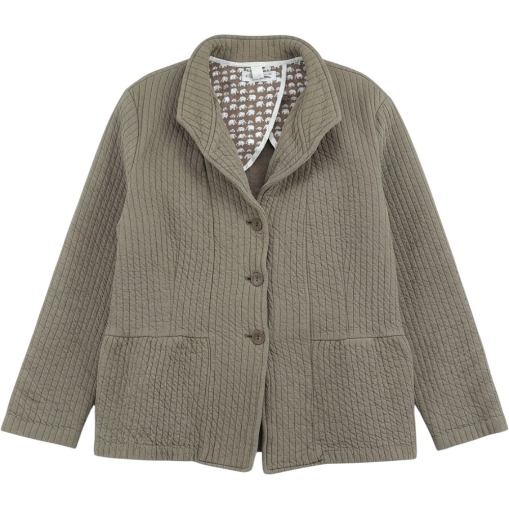 Coldwater Creek Coat Quilted Long Sleeve Button Jacket Plus Size Womens 20